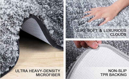 Luxury Bathroom Rug Soft and Absorbent Microfiber Bathroom Rugs